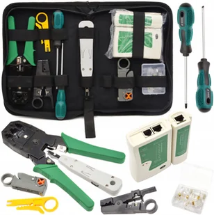 Zestaw Narzędzi Sieciowych RJ45 Tester Zaciskarka - Narzędzia sieciowe - miniaturka - grafika 2