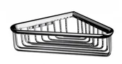 Koszyki łazienkowe - Emco System 2 Koszyk prysznicowy narożny 22,8x17,6x6 cm chrom 354500105 - miniaturka - grafika 1
