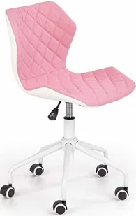 Halmar MATRIX 3 fotel młodzieżowy jasny różowy / biały - Krzesła obrotowe dla dzieci - miniaturka - grafika 2