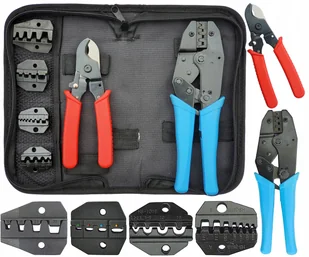 Zaciskarka Praska Kabli Tulejek Końcówek 5 Matryc - Narzędzia sieciowe - miniaturka - grafika 2