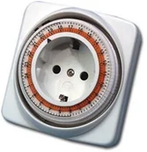 Systemy inteligentnych domów - REV Ritter 0025020703 pory dnia Zegar sterujący mechaniczny kwadratowa, srebrny - miniaturka - grafika 1