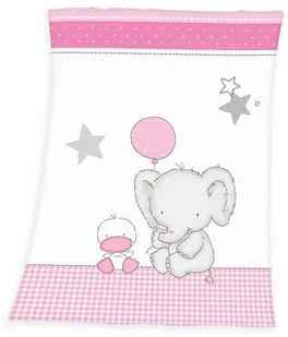 Herding 1440202014 Fynn koc mikrofibra Polar, słoń, poliester, z motywem róży, 75 x 100 cm 1440202014 - Kołdry i poduszki dla dzieci - miniaturka - grafika 2