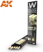 Kolejki i akcesoria - AK-Interactive Zestaw ołówków do weatheringu Dirt AK-Interactive AK10044 - miniaturka - grafika 1