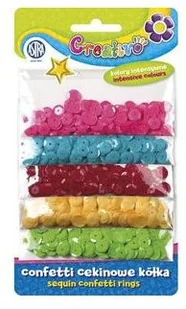 Astra S.A. Astra, confetti cekinowe kółka, 5  kolorów, 1000 sztuk - Pozostałe akcesoria dla plastyków - miniaturka - grafika 2
