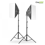 Inne akcesoria studyjne - CineGEN Zestaw 2 lamp światła stałego SOFTBOX 60x60cm 85W 290cm CLAROOM-66815 - miniaturka - grafika 1