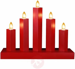 Best Season wiecznik RAK 5-punktowy czerwony - Oświetlenie świąteczne - miniaturka - grafika 2