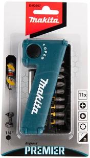 MAKITA zestaw końcówek udarowych 1/4" z adapterem, 11 szt. IMPACT PREMIER MAKITA [E-03567] E-03567 - Nasadki do elektronarzędzi - miniaturka - grafika 3