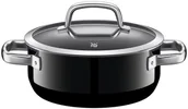 Garnki - WMF Garnek niski z pokrywką Fusiontec Mineral, czarny, srebrny, 2,4 l - miniaturka - grafika 1