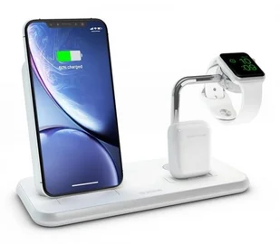 ZENS Stand+Dock+Watch Bezprzewodowa Ładowarka z Podstawką do Dwóch Urządzeń oraz Apple Watch (White) ZEDC07W/00 - Stacje dokujące do telefonów - miniaturka - grafika 3