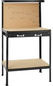 Stoły warsztatowe - TecTake Stół warsztatowy z tablicą i szufladą 81 x 41 x 145 cm 402749 - miniaturka - grafika 1
