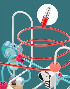 NICEKIDS DREWNIANY Labirynt edukacyjny Zoo przeplatanka KZ0920 - Zabawki interaktywne dla dzieci - miniaturka - grafika 12