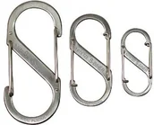 Sprzęt wspinaczkowy - Nite Ize S-Biner podwójny karabinek, ze stali nierdzewnej, w zestawie rozmiary 2, 3 i 4, srebrny SB234-03-11 - miniaturka - grafika 1