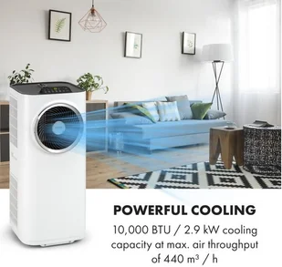 Klarstein Kraftwerk Smart 10K, klimatyzator 3 w 1, 10 000 BTU, sterowanie przy użyciu aplikacji, biały ACO15-Kraftwerk10k W - Klimatyzatory - miniaturka - grafika 3