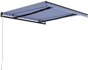 VidaXL Lumarko Ręcznie zwijana markiza, 350 x 250 cm, niebiesko-biała! 3055188 VidaXL - Markizy - miniaturka - grafika 3