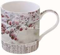 Ozdoby bożonarodzeniowe - Nuova R2S Easy life KUBEK PORCELANOWY NA ZIMĘ - WILD LIFE Jarzębina pod śniegiem (282 WLRB) 282 WLRB - miniaturka - grafika 1