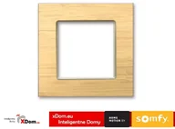 Systemy inteligentnych domów - SOMFY Somfy 9015027 ramka 50x50 do radiowego pilota Smoove, kolor jasny bambus 9015027 - miniaturka - grafika 1