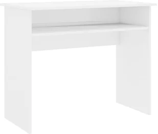 vidaXL vidaXL Biurko, wysoki połysk, białe, 90x50x74 cm, płyta wiórowa - Biurka - miniaturka - grafika 2