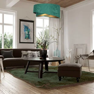 EULUNA Lampa wisząca Vivien, dwukolorowa, zielono/złota - Lampy sufitowe - miniaturka - grafika 3