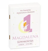 Sztućce dla dzieci - Murrano Zestaw Sztućców Dla Dzieci W Drewnianym Etui Nadruk Pamiątka Pi SZT-ANIMALS_DRW-UV-038 - miniaturka - grafika 1