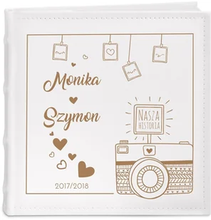 NA Murrano Album Zdjęcia Grawer Aparat Serduszka ALB-SC-WH-CO2-013 - Albumy fotograficzne - miniaturka - grafika 2