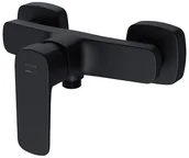 Baterie wannowe i prysznicowe - Cersanit Larga bateria natryskowa ścienna czarna S951-382 - miniaturka - grafika 1