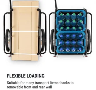 KLARFIT KLARFIT OX, przyczepka transportowa 40 kg / przyczepka rowerowa 65 l, opony 16" x 1,75, czarna BCT4-KL-Ox - Przyczepki rowerowe - miniaturka - grafika 4