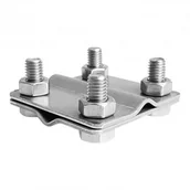 Piorunochrony - Elko-Bis Złącze krzyżowe 4-śrubowe uchwyt odgromowy STAL NIERDZEWNA M8 3508 1.1 NI - miniaturka - grafika 1