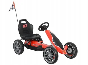 Gokart na pedały Ferrari czerwony - Jeździki dla dzieci - miniaturka - grafika 2