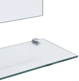 vidaXL Lustro ścienne z 5 półkami, srebrne, 100x60 cm - Lustra - miniaturka - grafika 4