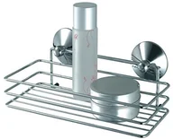 Półki łazienkowe - MSV 140318 regał Super przyssawkami Metal/chrom PCV 25 x 11 x 7,5 cm 140318 - miniaturka - grafika 1