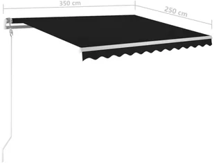 VidaXL Lumarko Automatycznie zwijana markiza, LED i czujnik wiatru, 350x250 cm 3068892 VidaXL - Markizy - miniaturka - grafika 15