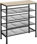 Szafki na buty - tectake Regał na buty Bournemouth - industrialny jasny 404280 - miniaturka - grafika 1