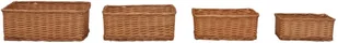 vidaXL vidaXL 4-częściowy zestaw koszyków składanych razem, brązowa wiklina - Pudła i pojemniki do przechowywania - miniaturka - grafika 2