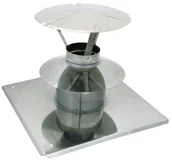 Kominy i akcesoria - Spiroflex Wywiewka z płytą dachową 80/125 mm biała SX-TDNV80/125WPD - miniaturka - grafika 1