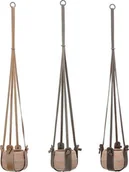 Kwietniki - Bloomingville Kwietniki wiszące skórzane 3 szt. 82045358 - miniaturka - grafika 1