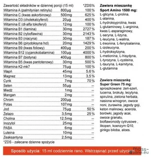 YANGO Multiwitamina Sport Formula - 500ml - Witaminy i minerały dla sportowców - miniaturka - grafika 3