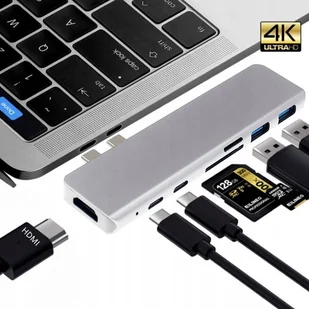 Adapter 7w1 Hub Usb-c Hdmi 4K Sd Macbook Pro / Air - Złącza, przejściówki, adaptery - miniaturka - grafika 17