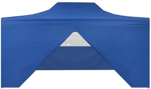 vidaXL Rozkładany namiot, pawilon z 4 ścianami, 3 x 4,5 m, niebieski - Pawilony ogrodowe - miniaturka - grafika 6
