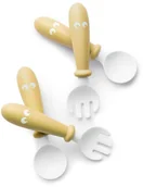 Sztućce dla dzieci - Baby Bjorn Sztućce, Powder Yellow, 4 szt. - miniaturka - grafika 1