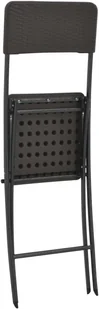 vidaXL Składane krzesła barowe, 2 szt., HDPE, 45x63x114 cm, brązowe - Fotele i krzesła ogrodowe - miniaturka - grafika 7