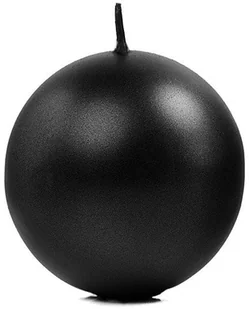 PartyDeco Świeca metalizowana Kula, czarny, 8cm (1 op. / 6 szt.)"" SKUMET80-010-OP [13990996] - Świece - miniaturka - grafika 2