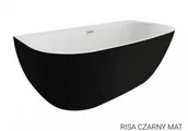 Wanny - Polimat Wanna wolnostojąca Risa 160 Czarny Mat 00479 - miniaturka - grafika 1