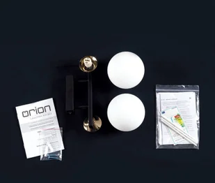 Orion Lampa ścienna Snowwhite ze szklanymi kulami czarna - Lampy ścienne - miniaturka - grafika 5
