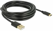 Kable USB - Delock Cable USB 2.0 typu A > Type-C 2.0 wtyczka 4,0 m Czarny - miniaturka - grafika 1