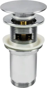 Deante Click-Clack Korek click clack uniwersalny okrągły z przelewem z tuleją NHC 010U NHC 010U - Korki do umywalek - miniaturka - grafika 2