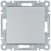 Wyłączniki światła i elektryczne - Hager lumina Łącznik 1-biegunowy, srebrny WL0012 - miniaturka - grafika 1