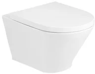 Miski WC - Roca Gap Round + deska wolnoopadająca biała A34H0N2000 - miniaturka - grafika 1