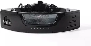 Beliani Wanna czarna narożna z oświetleniem LED i hydromasażem MARTINICA - Wanny - miniaturka - grafika 5
