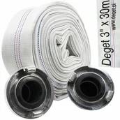 Węże ogrodowe i zraszacze - DEGET WĄŻ DO WODY BRUDNEJ STRAŻACKI 3' 30M ZŁĄCZKI DEGET V60142 - miniaturka - grafika 1
