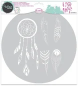 Scrapbooking - Aladine Szablon okrągły, pióra, 28 cm - miniaturka - grafika 1